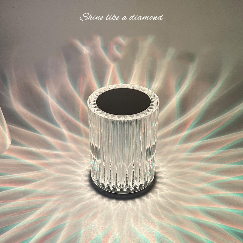 Crystal Lamp Table Lamp Atmosphere Creative Line Small Night Lamp Led Lights - Image 2