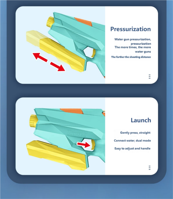 Children's Water Gun - High-Pressure Pull-Back Water Pistol - Image 9