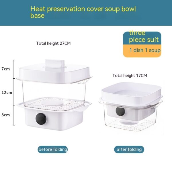 Multi-layer Dish Cover Heat Preservation Kitchen Cover Dining Table Leftover Storage Box Transparent Stack Cooking Hood Steamer - Image 14