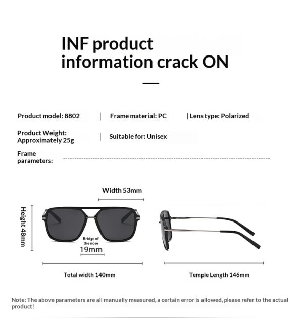 Classic Dual-Beam Sunglasses Mens Fashion Sunglasses - Image 18