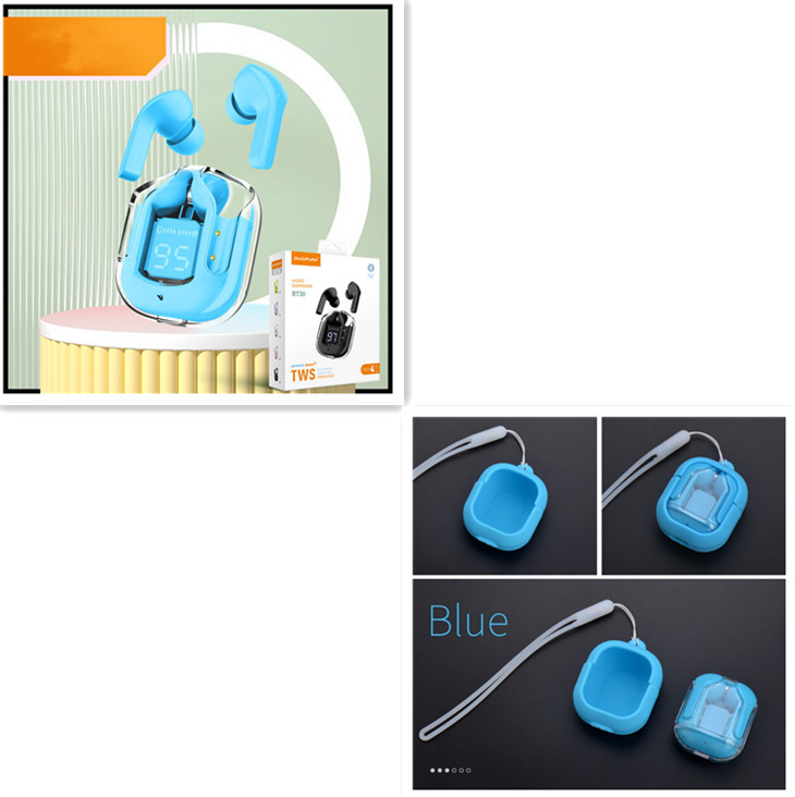 New Mini Transparent Wireless Bluetooth Headset Digital Display ENC Noise Reduction True Wireless Sports Music - Image 34