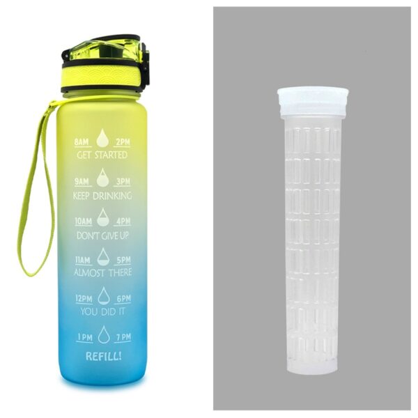 1L Tritan Water Bottle With Time Marker Bounce Cover Motivational Water Bottle Cycling Leakproof Cup For Sports Fitness Bottles - Image 59