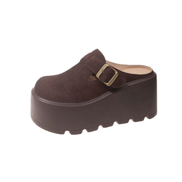 Wedge-toe Closed-toe Women's Outdoor Half Slippers - Image 15