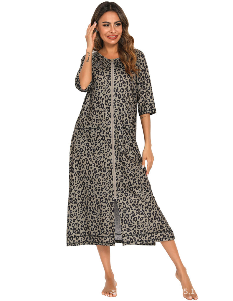 Comfortable Cardigan Womens Base-Layer Pajamas For Autumn And Winter