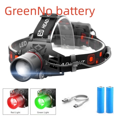 T6 white light green light red light zoom headlight - Image 7