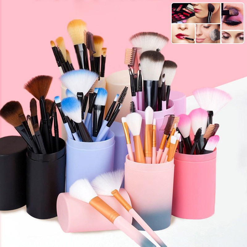 12pcs Makeup Brush Set Blush Eyeshadow Eyelash Highlighter Makeup Brush - Image 1