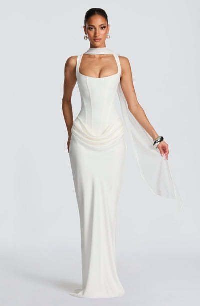 Women's Strapless Sleeveless Sheath Maxi Dress - Image 15