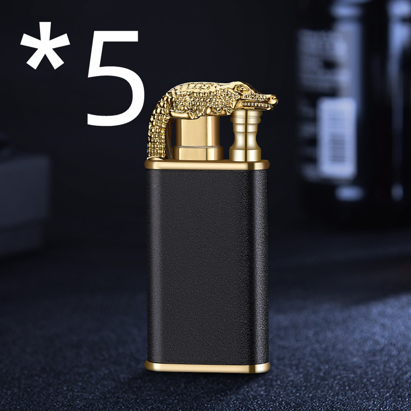 Creative Blue Flame Lighter Dolphin Dragon Tiger Double Fire Metal Winproof Lighter Inflatable Lighter - Image 20
