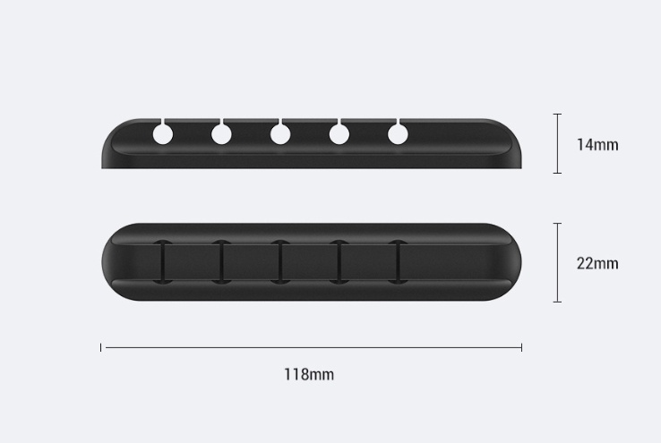 Silicone USB Cable Winder Desktop Cable Organizer Management Multipurpose Clips Cables Protector For Wired Headphones - Image 3