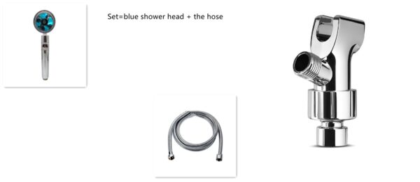 Shower Head Water Saving Flow 360 Degrees Rotating With Small Fan ABS Rain High Pressure Spray Nozzle Bathroom Accessories - Image 98