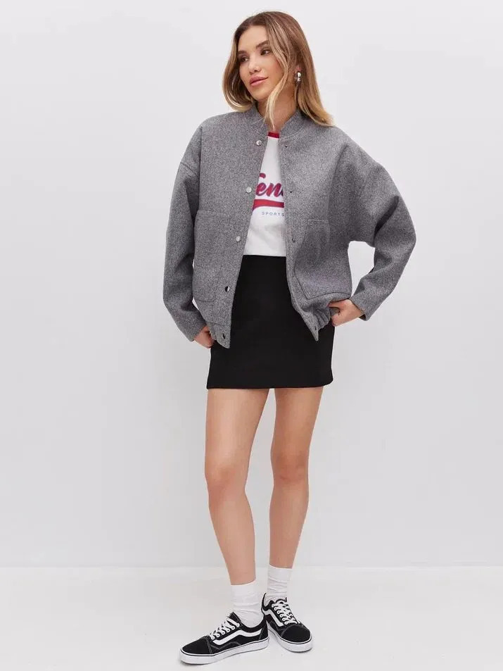 Versatile Pocketed Loose-Fit Bomber Jacket Coats - Image 19