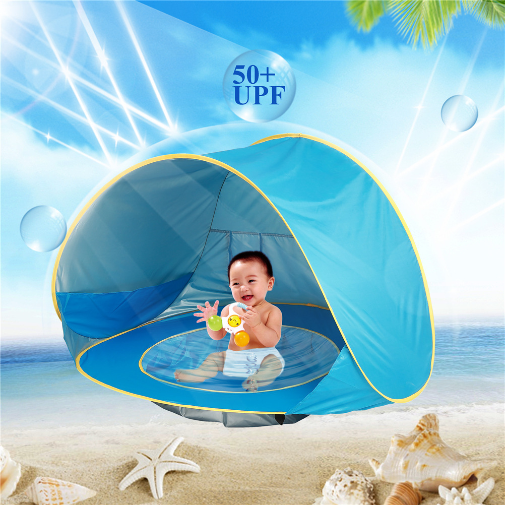 Baby Beach Tent Kids Outdoor Camping Easy Fold Up Waterproof  Up Sun Awning Tent UV-protecting - Image 10