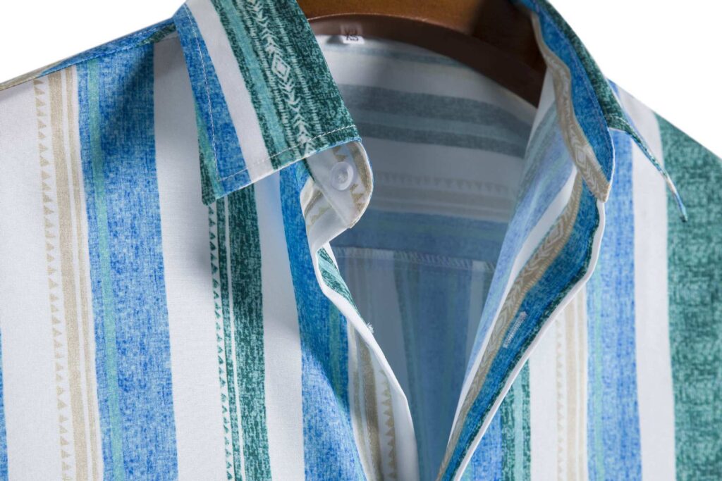 Men's Striped Fashionable Loose Short-Sleeve Shirt