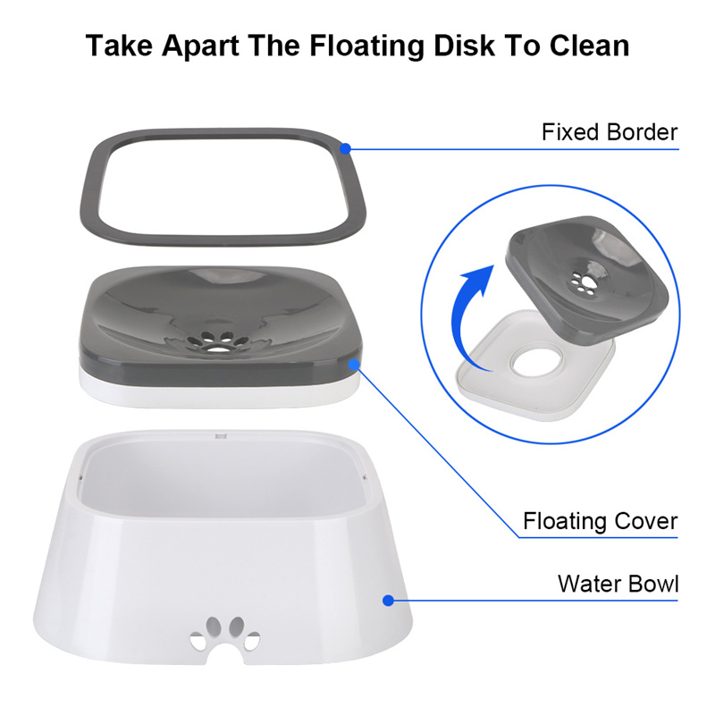 1.5L Cat Dog Water Bowl Carried Floating Bowl Anti-Overflow Slow Water Feeder Dispenser Pet Fountain ABS&PP Dog Supplies - Image 15