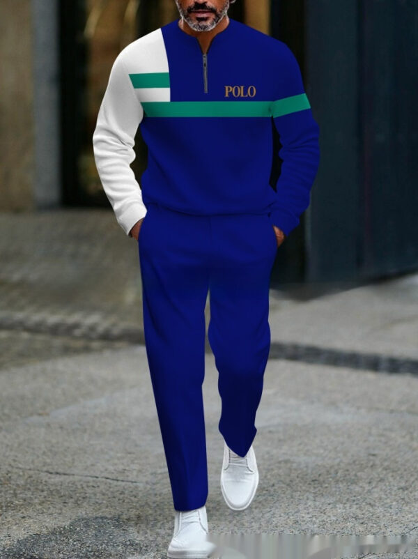 Casual Fashion Men's Long-Sleeve Pants Set - Image 87