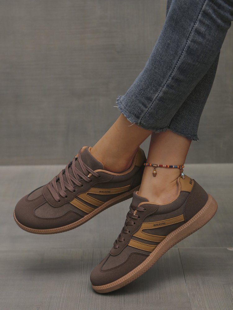 European And American-style Retro Color-Block Sneakers - Image 9