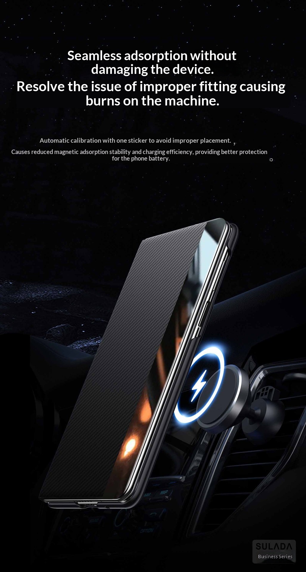 Carbon-fiber Leather Flip Case With Magnetic Card Slots For Phones - Image 14