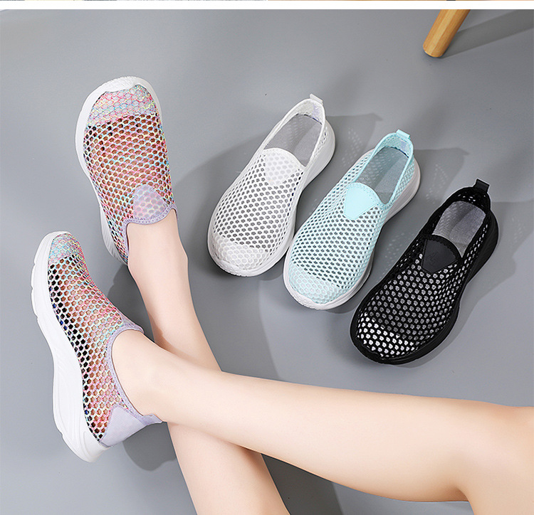 Summer Breathable Mesh Senior Walking Shoes