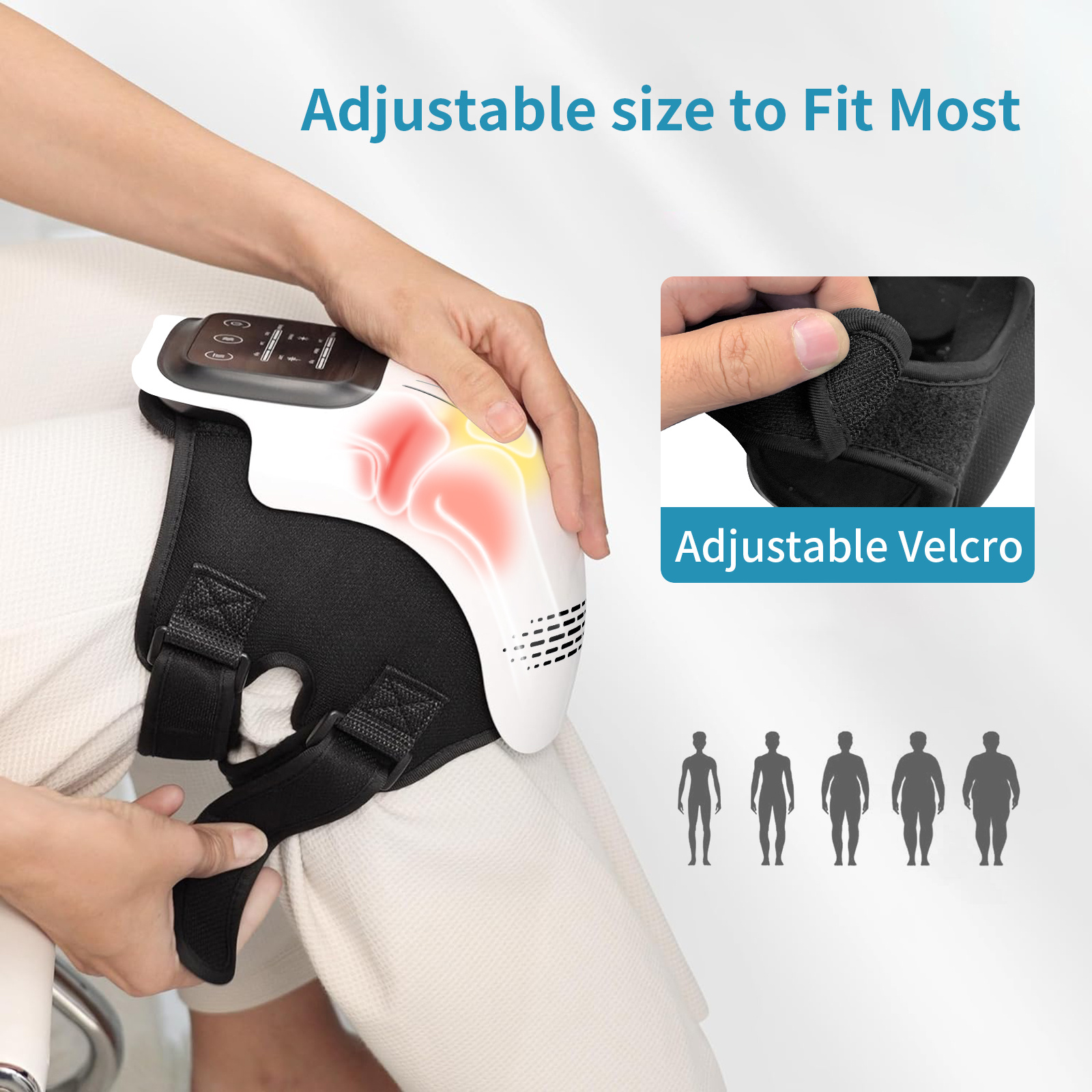 Intelligent Home Use Electric Intelligent Kneading Heating Knee Massager Rechargeable Pain Relief Infrared Laser Vibration Knee Massager - Image 4