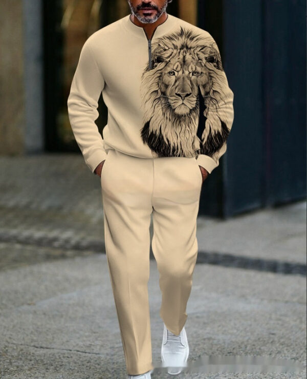 Casual Fashion Men's Long-Sleeve Pants Set - Image 36