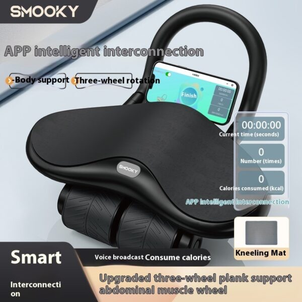Three-wheel Abdominal Wheel Automatic Rebound Home Fitness Equipment - Image 4