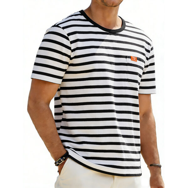 Men's Loose-fit Retro Simple Casual Crew-neck Short-sleeve T-shirt - Image 21