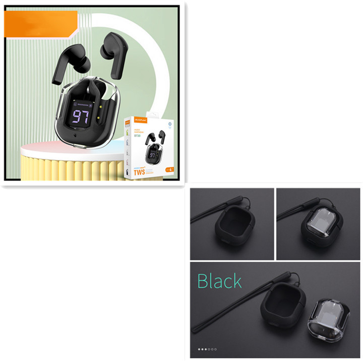 New Mini Transparent Wireless Bluetooth Headset Digital Display ENC Noise Reduction True Wireless Sports Music - Image 32