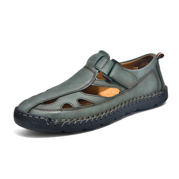 Breathable Hand-Sewn Mens Closed-Toe Sandals - Image 8