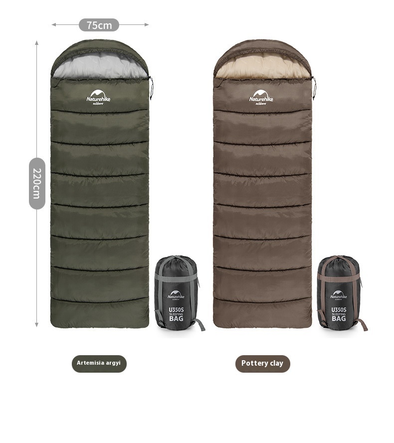 Naturehike Series Envelope Hooded Sleeping Bag Outdoor Camping Autumn And Winter Cold-proof Double - Image 21