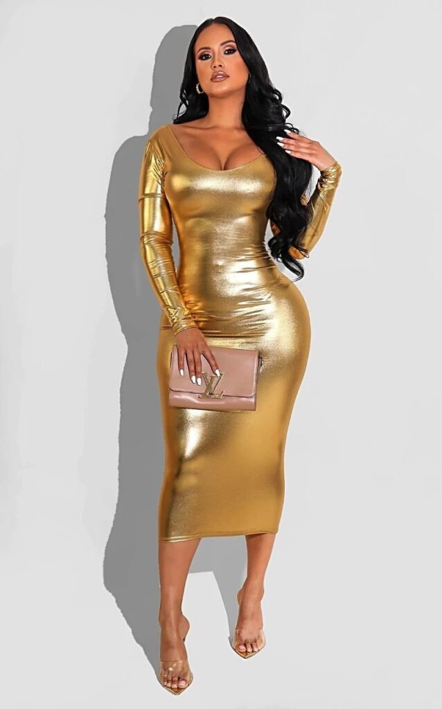 Fashionable Solid-Color Halterneck Off-Shoulder Womens Dress