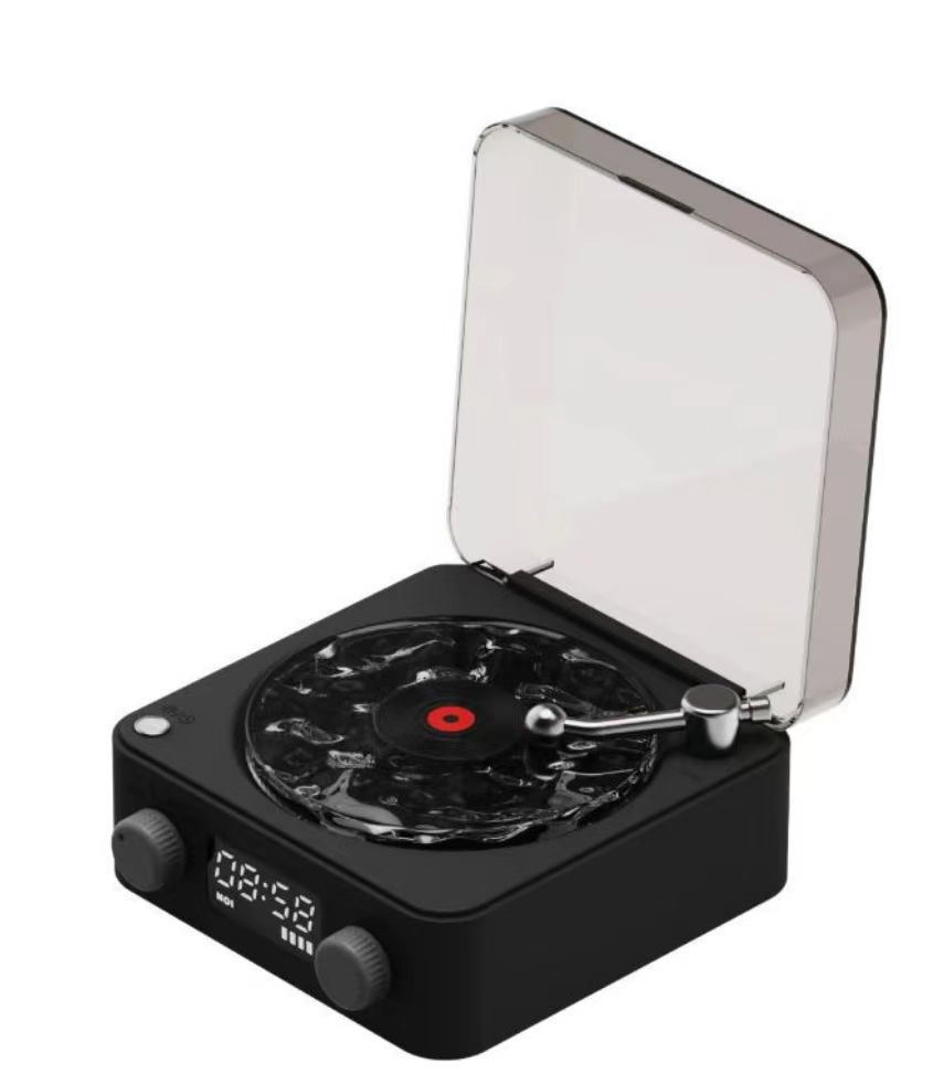 Retro Turntable Speaker Wireless Bluetooth-compatible 5.0 Vinyl Record Player Stereo Sound With White Noise RGB Projection Lamp Effect - Image 17