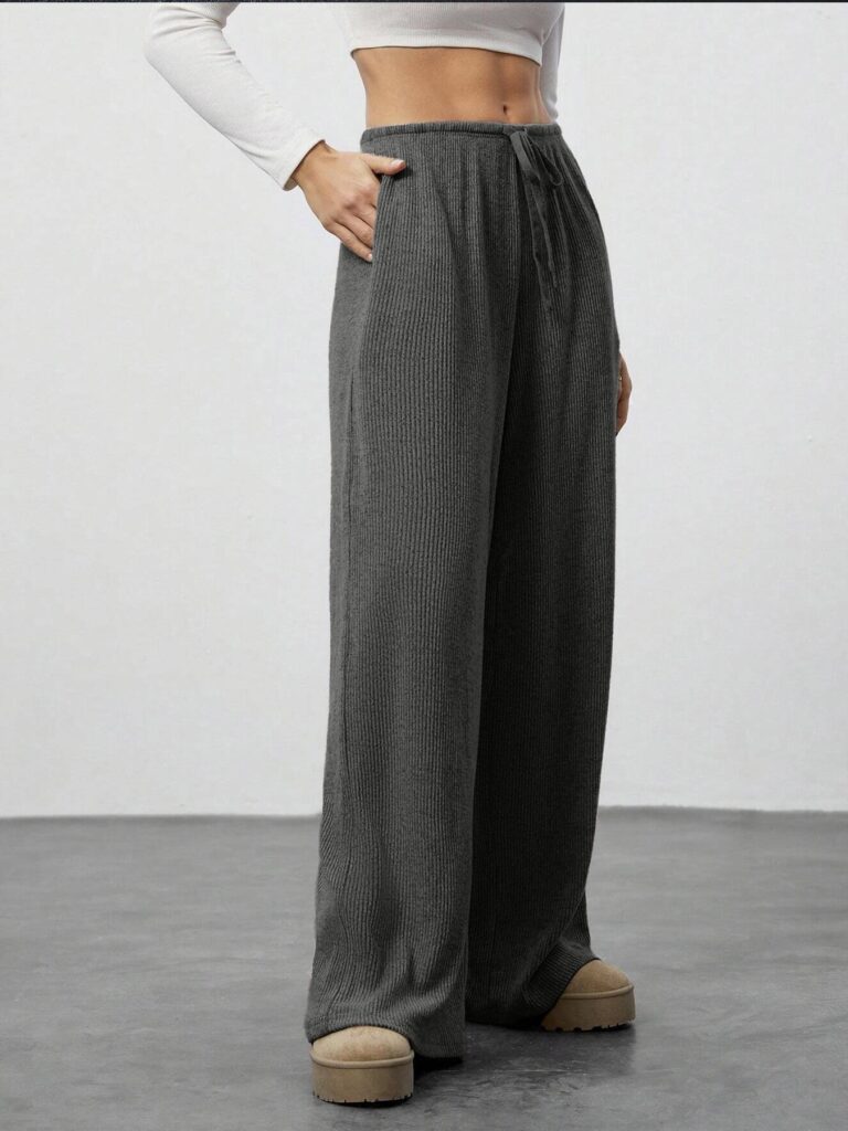 Women's Solid-color Casual Straight-leg Pants