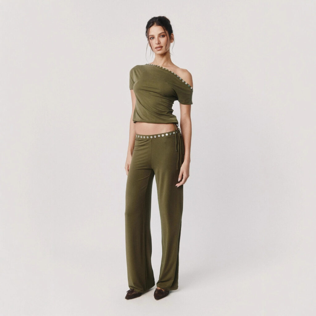 Women's Fashionable Winter Solid-Colored Casual Set