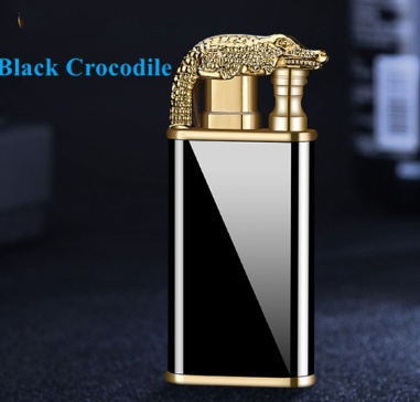 Creative Blue Flame Lighter Dolphin Dragon Tiger Double Fire Metal Winproof Lighter Inflatable Lighter - Image 29