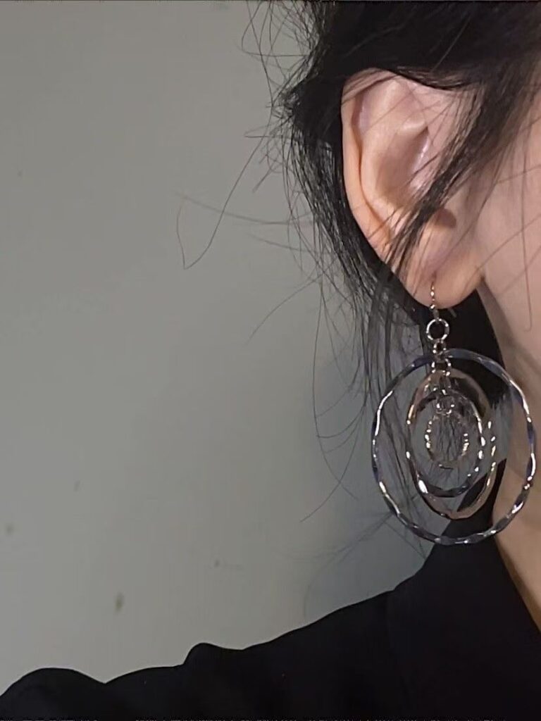 1 Pair Layered Hammered Dangle Earrings For Women, Bohemian Boho Vintage Style, Durable Drop Earrings With Exquisite Details, Elegant For Daily & Formal Occasions, All Year Wear, Perfect Gift Vacation