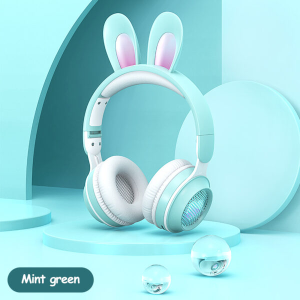 Rabbit Ear Headphones Wireless Luminous Extendable Wheat Headphones - Image 25