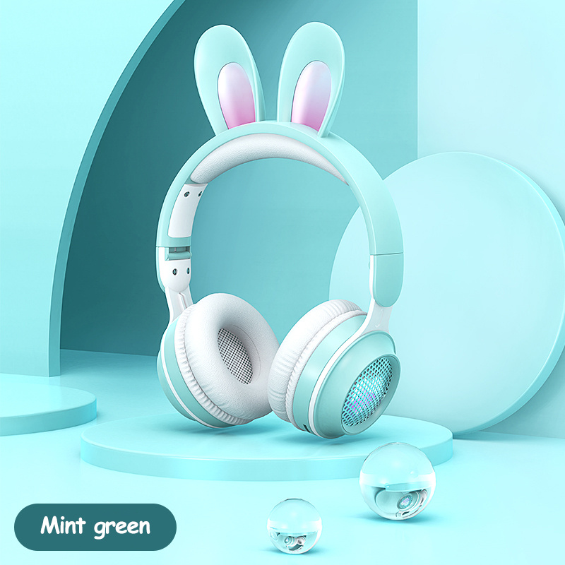 Rabbit Ear Headphones Wireless Luminous Extendable Wheat Headphones - Image 25