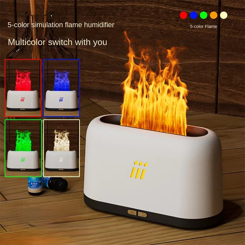 Flame Aroma Diffuser Air Humidifier Ultrasonic Cool Mist Maker Fogger Led Essential Oil Flame Lamp Difusor - Image 4