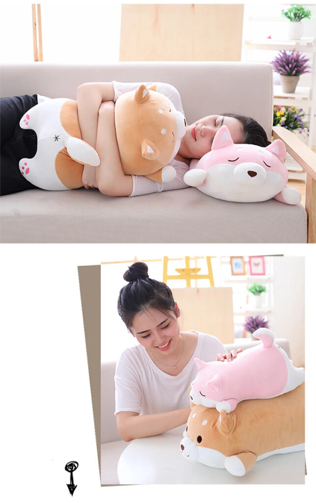 36cm 55cm Cute Fat Shiba Inu Dog Plush Toy Stuffed Soft Kawaii Animal Cartoon Pillow Lovely Gift For Kids Baby Children Gifts