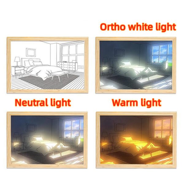 Illuminated Picture LED Decorative Light Painting Bedside Picture Style Creative Modern Simulate Sunshine Drawing Night Light Gift - Image 57