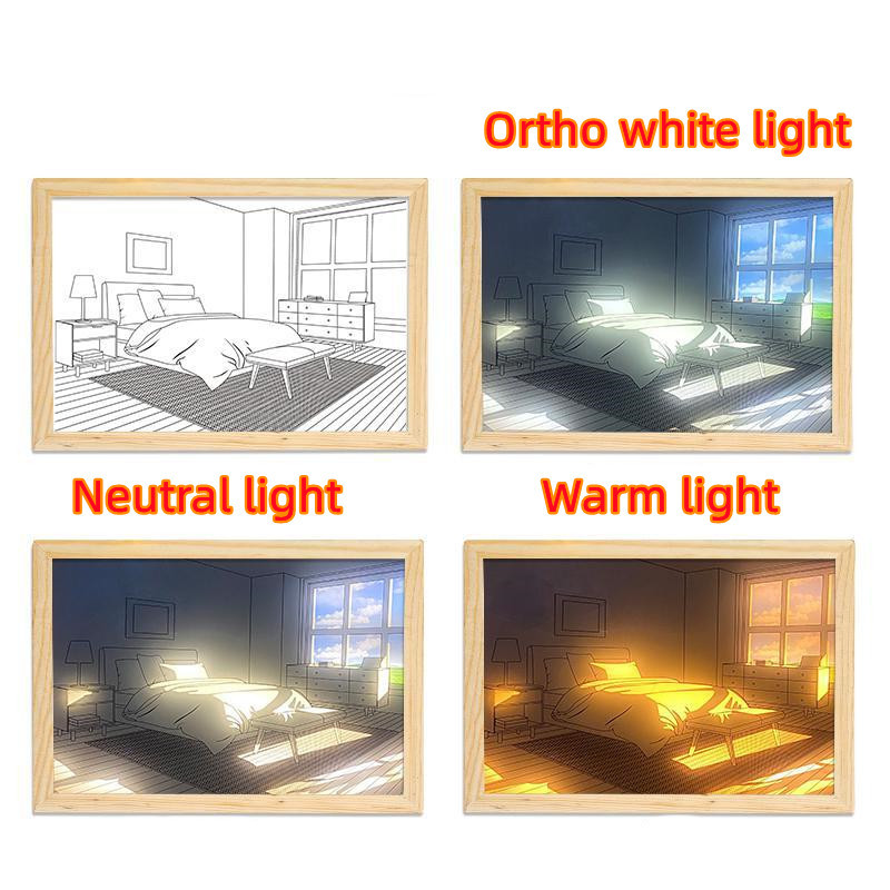 Illuminated Picture LED Decorative Light Painting Bedside Picture Style Creative Modern Simulate Sunshine Drawing Night Light Gift - Image 55