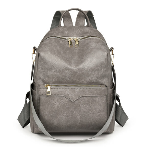 Korean-style Soft PU Large-Capacity Versatile SpringSummer New Arrival Womens Travel Backpack - Image 1