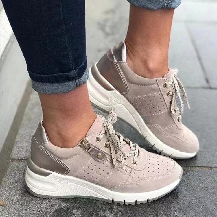 Fashionable Chunky-soled Sneakers Low-cut Casual Shoes For Outdoor Wear - Image 12
