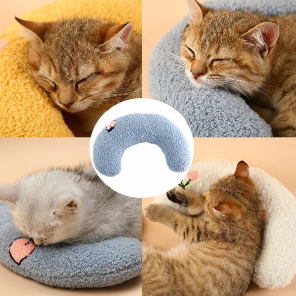 Little Pillow For Cats Fashion Neck Protector Deep Sleep Puppy U-Shaped Pillow Pets Pillow Kitten Headrest Dog Sleeping Pillow Pet Products - Image 4