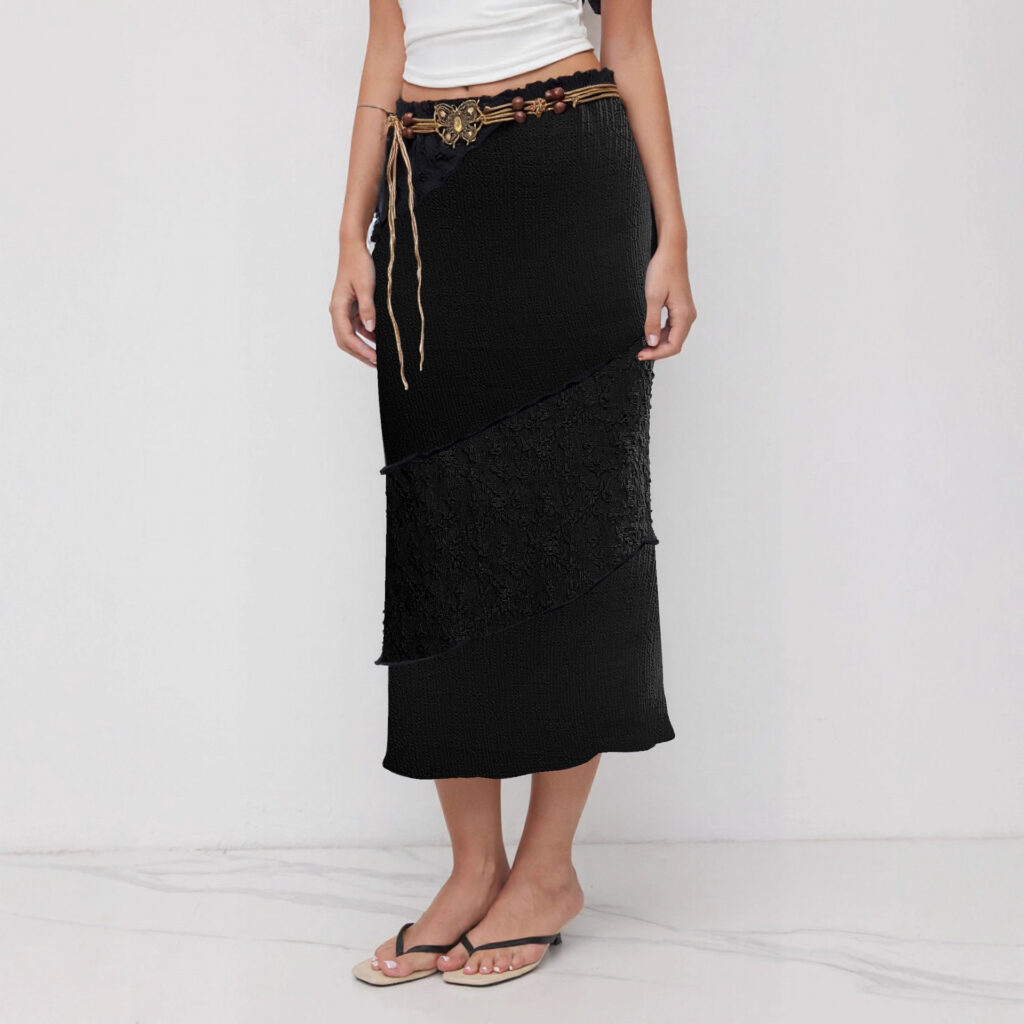 Retro Woven Butterfly Waist Cord Accessory Skirt