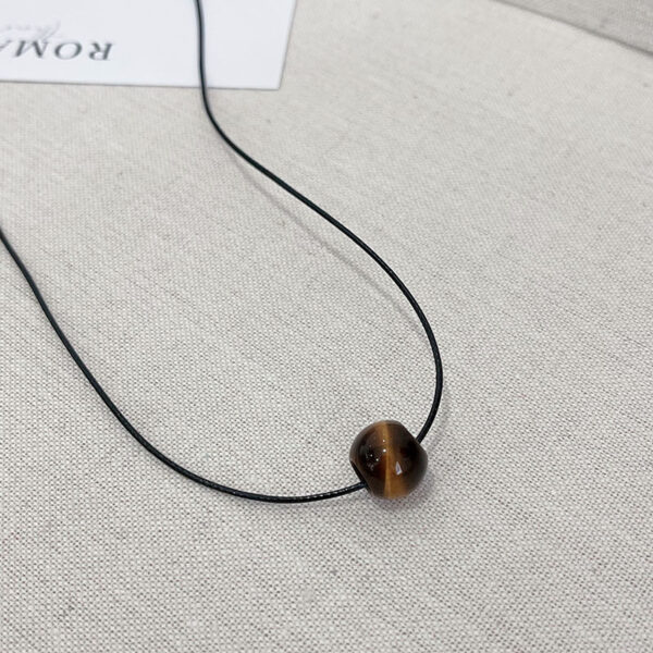 Agate Black Rope Necklace For Women - Image 24