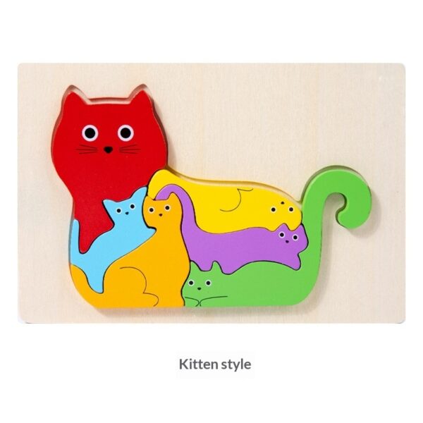 Wooden Dinosaur Animal Shape-Matching Grasping Board For Early Childhood Learning - Image 19