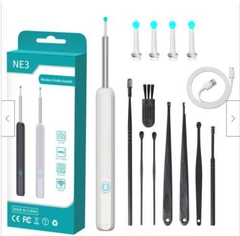 NE3 Ear Cleaner Otoscope Ear Wax Removal Tool With Camera LED Light Wireless Ear Endoscope Ear Cleaning Kit For I-phone - Image 43