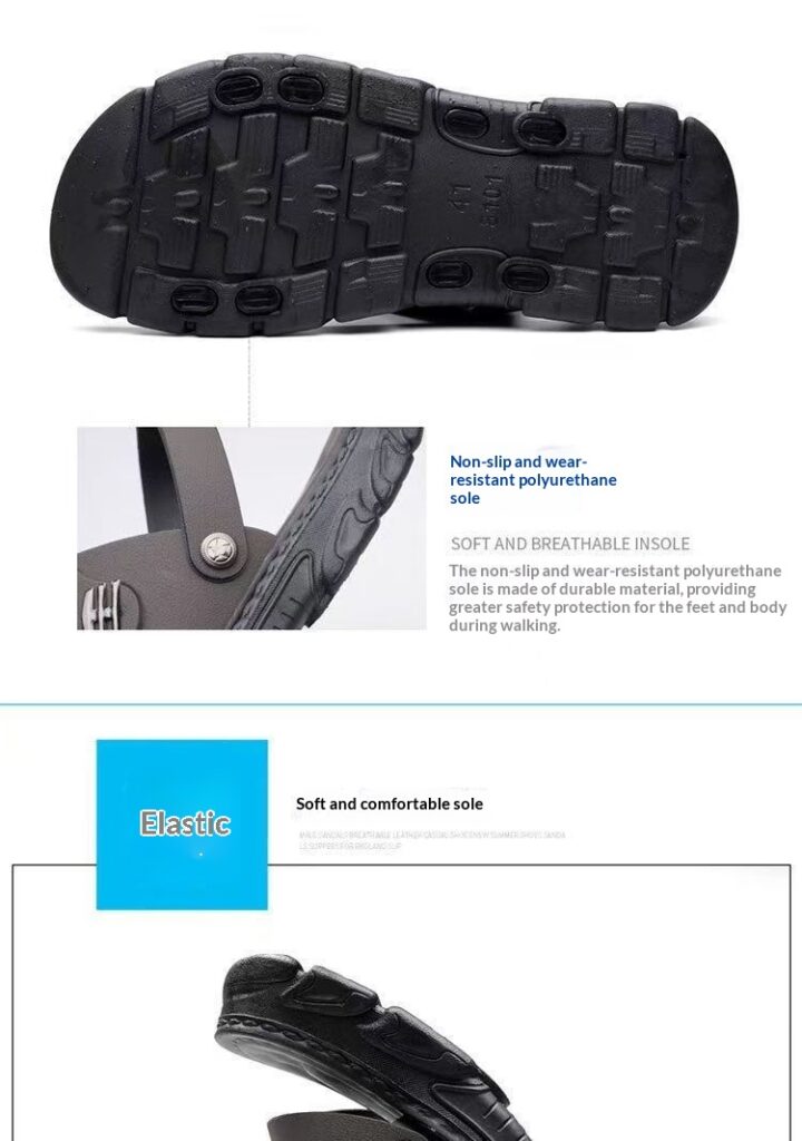 Waterproof Non-Slip Soft-Soled Mens Dual-Use Sandals
