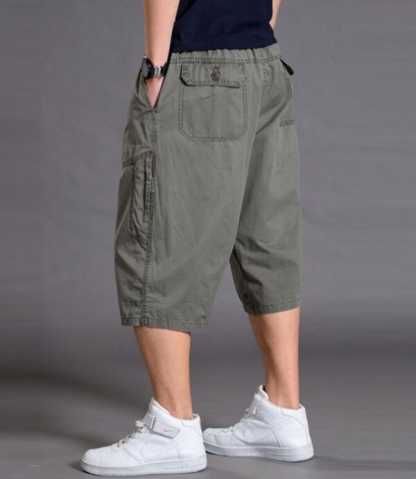 Sports Cropped Trousers Men's Loose Shorts Plus Fat Plus Size Fat Guy Casual Thin 7-point Overalls - Image 4